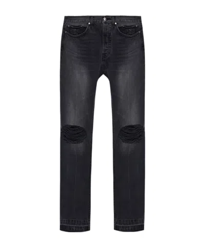 RHUDE RHUDE DISTRESSED RELAXED FIT JEANS