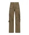 Rhude Cargo Pocket Straight Leg Trousers Button Belt In Brown