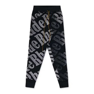 Rhude Black All Over Sweatpants