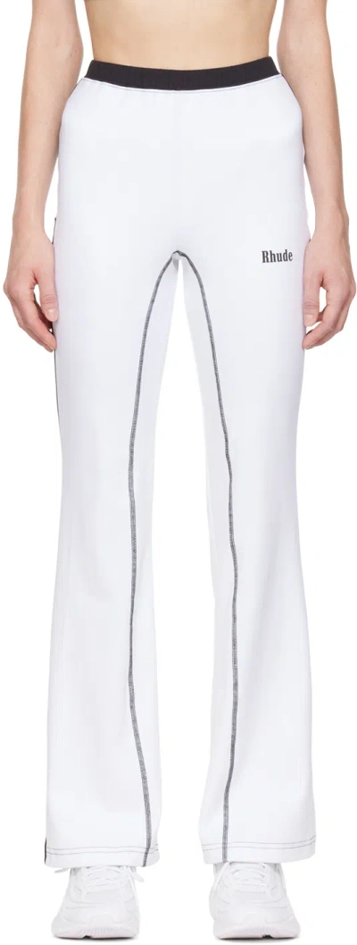 Rhude Black & White Rhider Lounge Pants In 0128 White/black