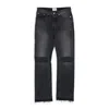 Rhude Distressed Jeans In Black