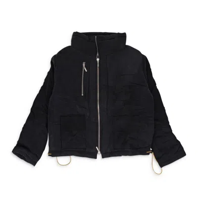 Rhude Zip-up Padded Jacket In Black
