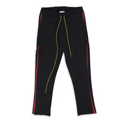 Rhude Traxedo Side-stripe Track Pants In Black