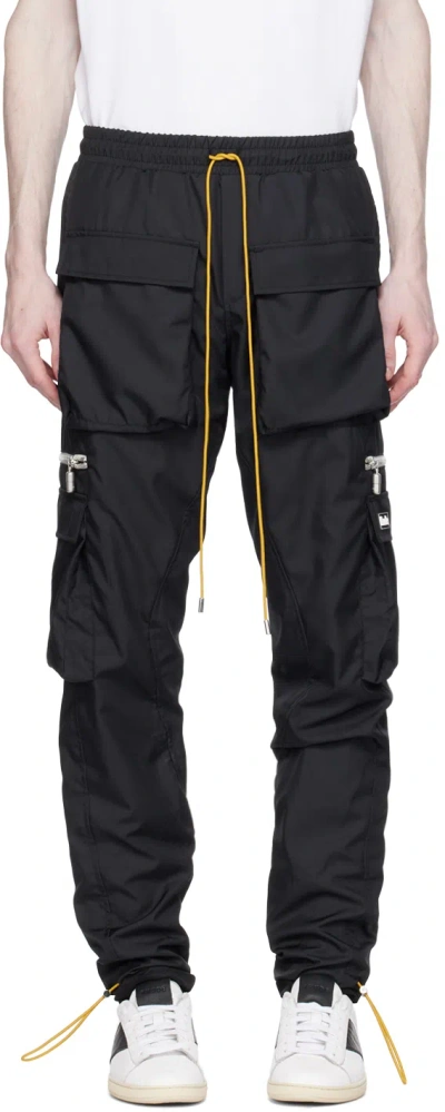 Rhude Black Classic Cargo Pants In 0372 Black