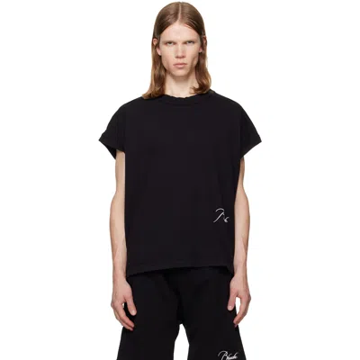 Rhude Black Classique Cutoff Sleeve T-shirt