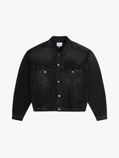 RHUDE RHUDE BLACK COTTON DENIM WOMEN'S JACKET