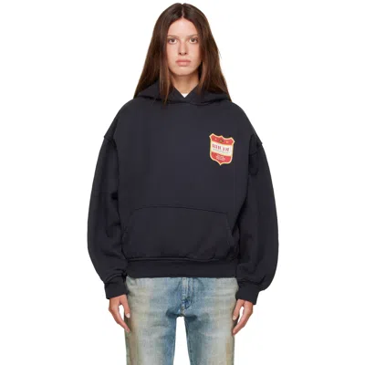 Rhude Black Filtaro Crest Hoodie In 6499 Vintage Black /