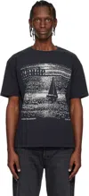 Rhude Graphic Print Crew Neck Short Sleeve T-shirt In Black