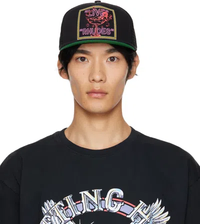 Rhude Black 'live S' Cap