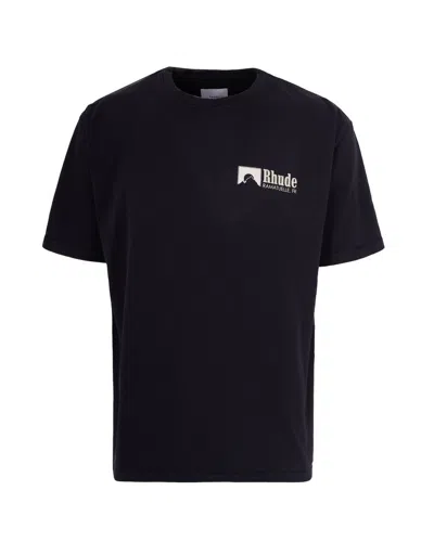 Rhude Black Logo Crew Neck T-shirt