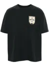 Rhude Mont-blanc Hotel Logo-print Cotton-jersey T-shirt In Black