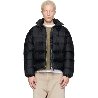 Rhude Black Paisley Jacquard Down Puffer Jacket
