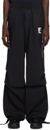Rhude Black Piping Parachute Track Pants In Black