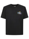Rhude Midweight Front And Back Printed T-shirt In Black