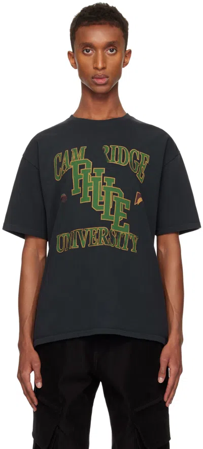 Rhude Black '' University T-shirt In Vtg Black