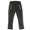 Rhude Side-stripe Track Pants In Black