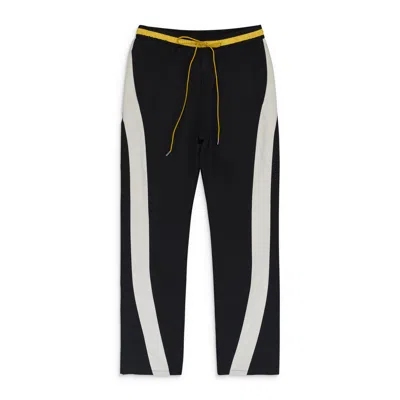 Rhude Black/cream Curve Panel Track Pants