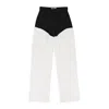 Rhude Black/white Cut Out Moto Straight Pants In Multi
