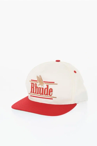 Rhude Logo Hat In White