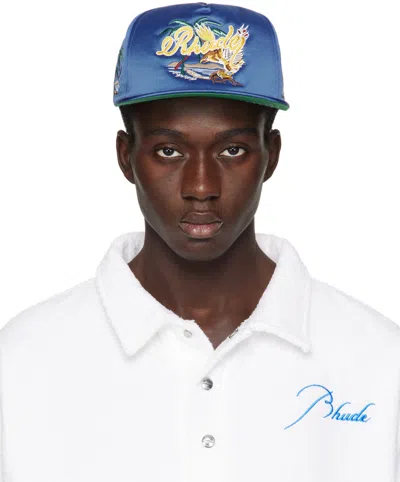 Rhude Blue Palm Eagles Souvenir Cap In Navy