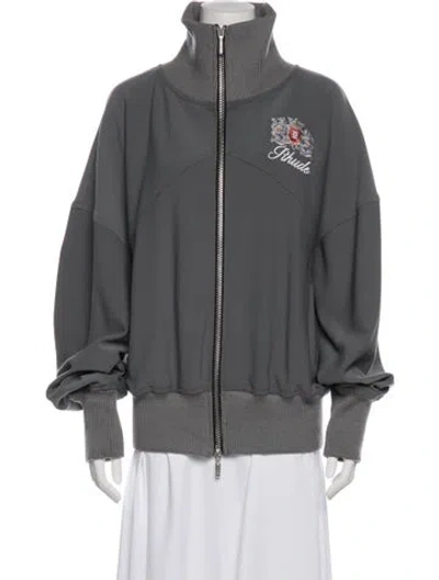 Pre-owned Rhude Bomber Jacket In Gray