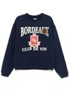 Rhude Bordeaux Crewneck Sweater In Blue