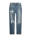 Rhude Boxer Distressed Straight-leg Jeans In Blue