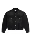 Rhude Buttoned Denim Jacket In Black