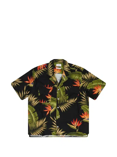 Rhude Multicolor Snap Hawaiian Button-down Shirt In Green