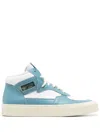 Rhude Cabriolets Hi-top Sneakers In Baby Blue/white