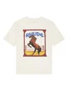 Rhude Graphic Frame Cotton T-shirt With Vintage Wash In White