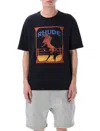 Rhude Cadre Noir Logo-print Cotton-jersey T-shirt In Vintage Black