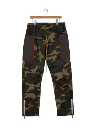 Pre-owned Rhude Camouflage Print Cargo Pants In Green