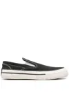 Rhude Washed Canvas Slip On Sneaker Shoes In Black