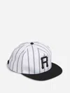 Rhude Pinstripe Baseball Cap In White