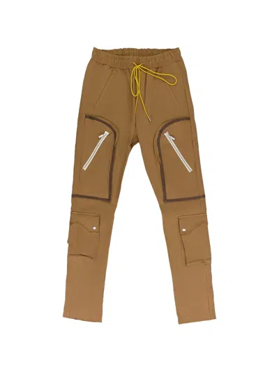 Rhude Cargo-pockets Straight-leg Trousers In Brown