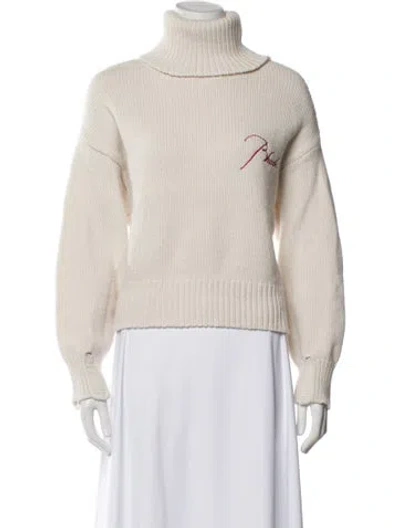 Pre-owned Rhude Cashmere Turtleneck Sweater In Neutral