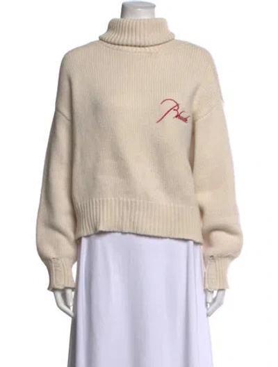 Pre-owned Rhude Cashmere Turtleneck Sweater In Neutrals