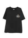Rhude Midweight Front And Back Printed T-shirt In Nero