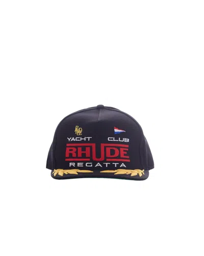 Rhude Casual Mini Bucket Hat For Men In Black/white/red