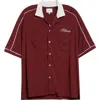Rhude Red Mont Blanc Shirt In Maroon/ White