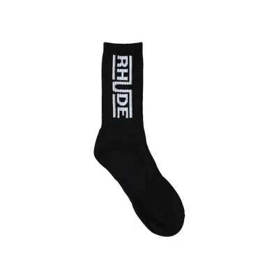 Pre-owned Rhude Champions Logo Sock 'black/white' | Men's Size Onesize