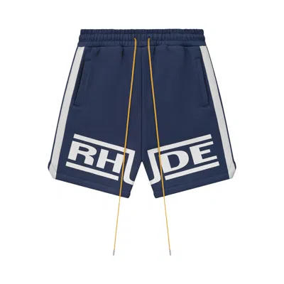 Pre-owned Rhude Champions Short 'navy/vintage White'