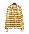 Rhude Check Button-down Shirt In Nude