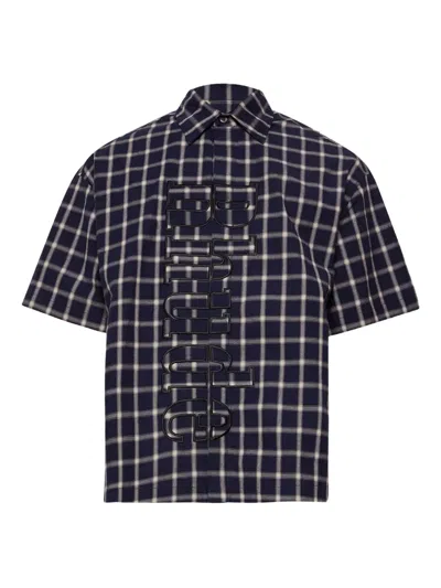 Rhude Checked-pattern Shirt In Blue