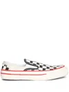 Rhude Checked Slip-on Sneakers In White