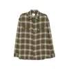 Rhude Check-pattern Distressed-effect Shirt In Brown