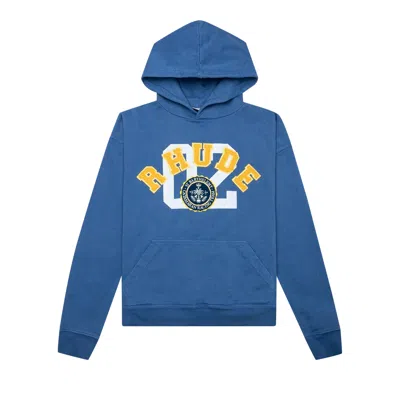 Pre-owned Rhude Chenille Catamaran Hoodie 'marine' | Blue | Men's Size S