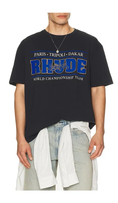 Rhude Chrono Tee In Black