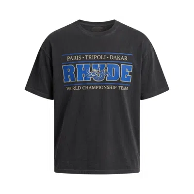 Pre-owned Rhude Chrono Tee 'black/blue' | Men's Size Xxl